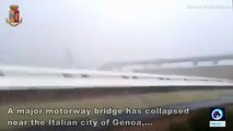 WATCH: Terrifying moment bridge collapses in Italy's Genoa