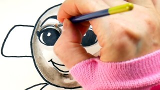 How to Draw Train FRIEDA Great Race Thomas and Friends Painting For Kids to Learn Color wi