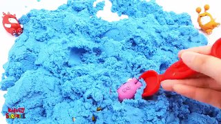 DIY How to Make Kinetic Sand Mask Mold PEZ Candy Learn Colors For Children Fun