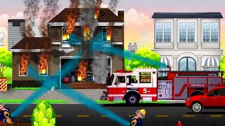 Fire engines for kids. Cartoon fire truck Fire truck for children. Cartoon about car