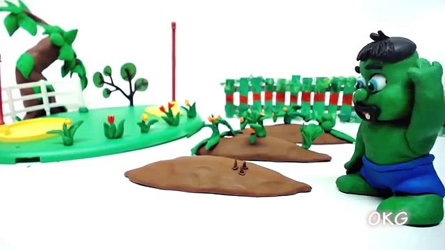 Green Baby in CLAY SHAPES LEARNING Baby Superhero Animation Stop Motion Cartoons For Kids