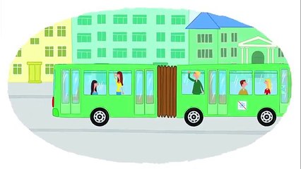 Мультик Раскраска. Учим Цвета Городской транспорт Автобус, Троллейбус, Маршрутка