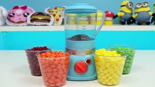 Magic Blender Mixing Rainbow Skittles Candy Colors!