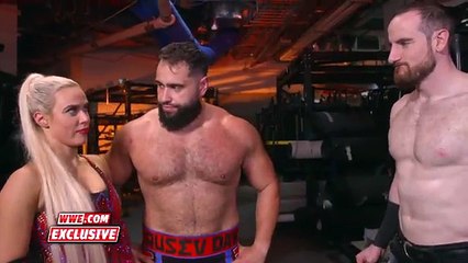 Rusev and Aiden English hug it out- SmackDown Exclusive, Aug. 21, 2018