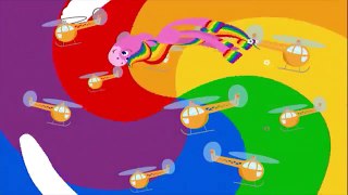 Flying Things | Coloring and Music | Rainbow Horse | BabyFirst TV