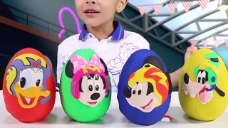 Disney Mickey Mouse and the Roadster Racer Play doh giant egg Surprise opening disney juni