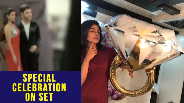 Priyanka Chopra Nick Jonas Engagement Celebration On The Sky Is Pink Set