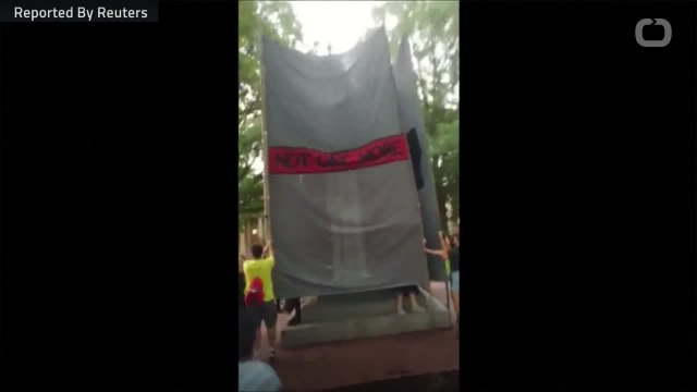 Protesters Topple Confederate Statue