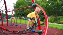 Maxim playing at kids playground & having fun video for children adults toys superhero ent