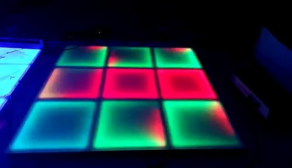 染色地板 led toughened glass dyeing dance floor