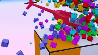 VIDS for KIDS in 3d (HD) Helicopter for Children Smashing Cubes AApV