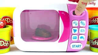 Play Doh Cooking Microwave Oven Playset Learn Colors Disney Cars Modeling Clay PJ Masks Pa