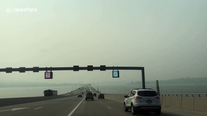 Drivers navigate low visibility conditions as wildfire smoke chokes Seattle