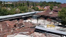 Drone footage shows aftermath of deadly Lombok earthquakes