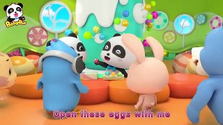 Colorful Eggs, Open them! | Yummy Sweets | Nursery Rhymes | Kids Songs | BabyBus