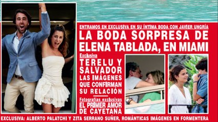 Elena Tablada se casa por sorpresa con Javier Ungría