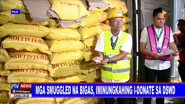Mga smuggled na bigas, iminungkahing i-donate sa DSWD