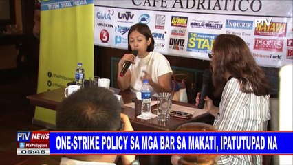 One-strike policy sa mga bar sa Makati, ipatutupad na