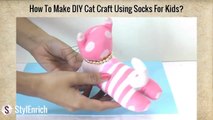 Easy Sewing Project : How to Make DIY Stuffed Cat Toy From Socks | DIY Socks Crafts & Toy