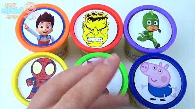 Сups Stacking Toys Play Doh Clay Pj Masks Paw Patrol Spiderman Hulk Talking Tom