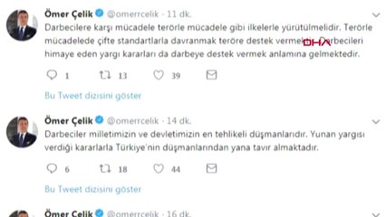 AK Parti Sözcüsü Çelik Yunan Yargısı Darbecilerin Yanında Yer Almıştır