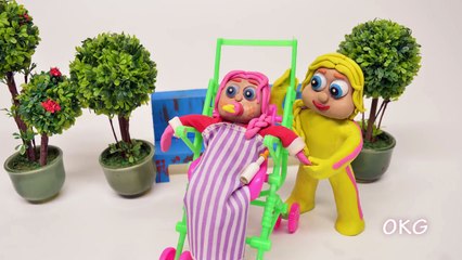 Green Baby -in- FISHING BABY SHARK - Stop Motion Cartoons For Kids #85