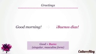 Good Morning in Spanish!