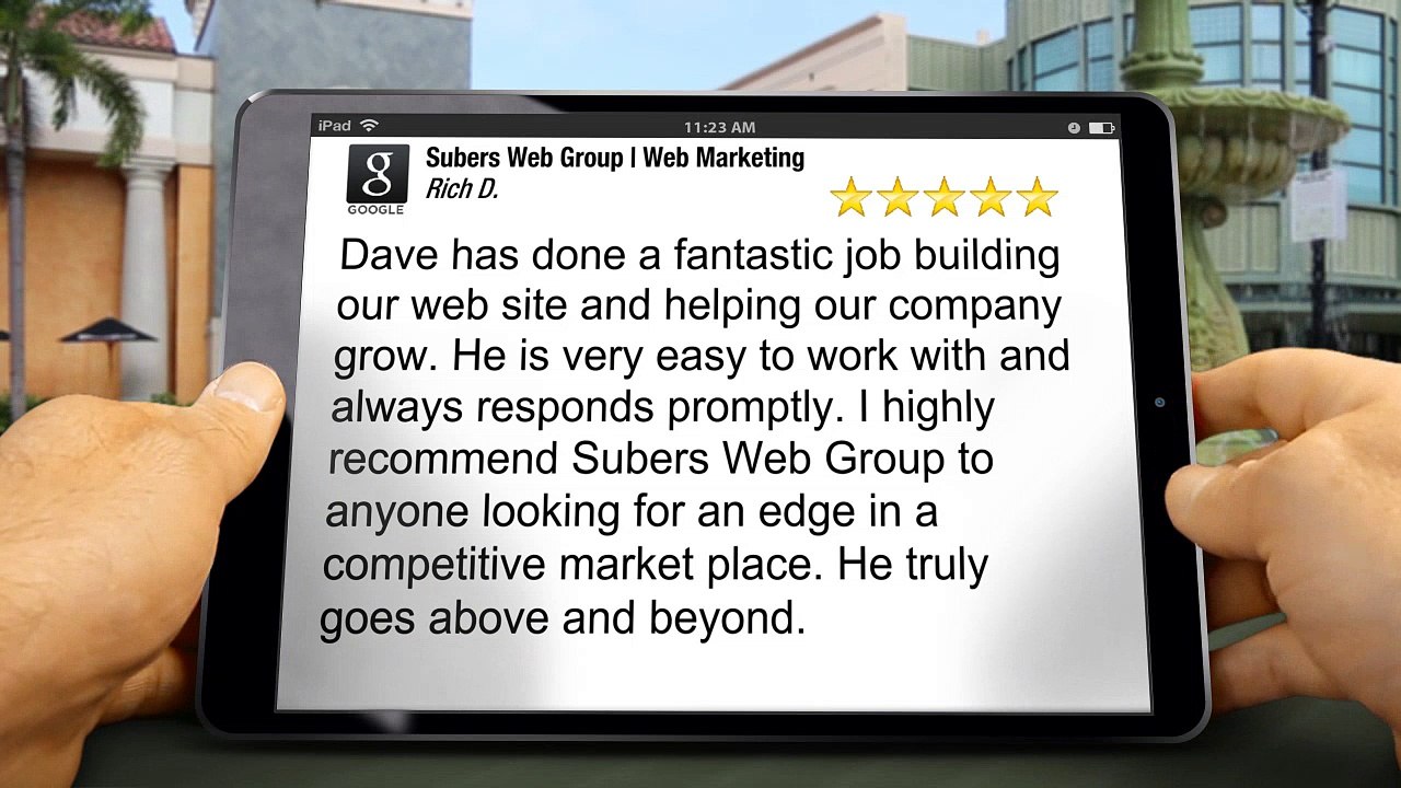 Subers Web Group | Web Design/SEO Stuart FL Stuart Impressive 5 Star Review by Rich Derrig