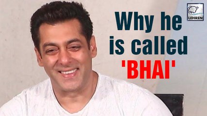 After 30  Years Salman Khan REVEALS  Why He Is Called 'BHAI'