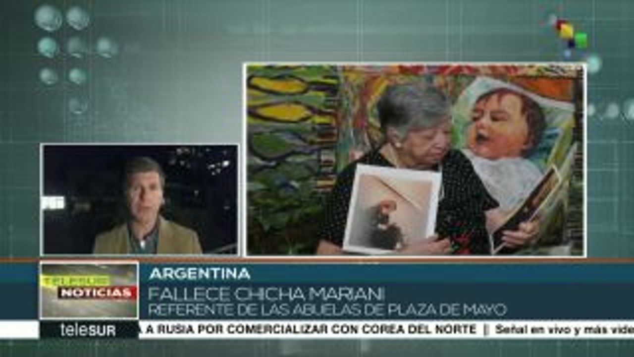 Fallece Chicha Mariani, fundadora de Abuelas de Plaza de Mayo