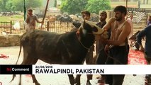 I musulmani del Pakistan festeggiano la festa di Eid al Fitr