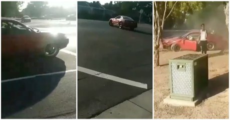 Sujeito sem kit de unhas tenta impressionar em cruzamento mas dá-se mal que dói...