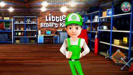 Vehicles for children. Handy Andy cartoon. Car paint repair. Cartoon for children in Engli