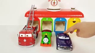 Thomas and Friends Toys Learn Colors Tayo the Little Bus Garage Fun Educational Video for