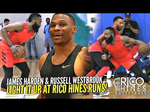 James Harden, Russell Westbrook & Paul George BRING THE HEAT to Rico Hines Private NBA Runs!!