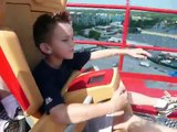 8 year olds first ride on the ROCK IT roller coaster at Universal Studios