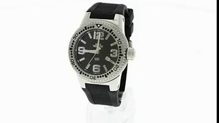 Swiss Precimax Mens Titan SP12022 Black Silicone Swiss Quartz Watch with Black Dial
