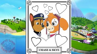 PAW PATROL CHASE and SKYE LOVE | new COLORING PAGE FOR KIDS | HD NEW new