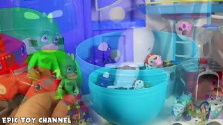 PAW PATROL Nickelodeon Play Doh Surprise Egg Toys + PJ Masks Headquarters & Blaze Surprise