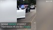Kamp mellom gris og politimann stopper trafikken i Texas