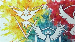 Pokemon Go Speed Drawing: Drawing Team Instinct , Valor & Mystic