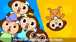5 Five Little Monkeys Jumping On The Bed #7 | Children Nursery Rhyme | Kids Songs | Baby P