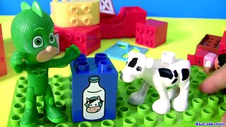 Lego Duplo My First Farm with PJ Masks Catboy Gekko Owlette building a Farm