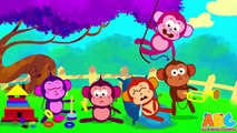 Five Little Monkeys Jumping On The Bed | Nursery Rhymes | Kids Songs | All Babies Channel