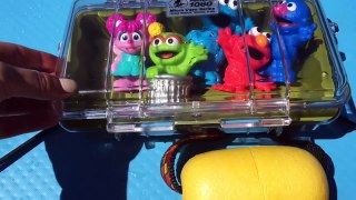SESAME STREET Toys Log Ride and SWIMMING In The LAKE!!
