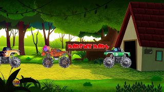 Kids Rhymes | Treasure Run | Race Car | Gorilla Monster Trucks