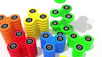 Learn Colors with Fidget Spinners and Wooden Box for Kids