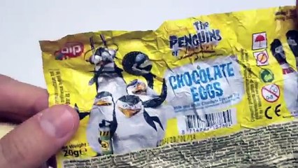 3 The Penguins of Madagascar Surprise Eggs Unboxing