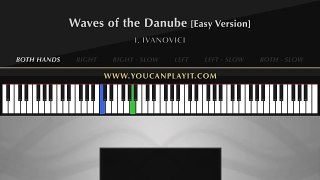 Ivanovici Waves of the Danube [Easy Piano Tutorial]