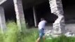 Russian Guy Broke Construction By Throwing Bricks